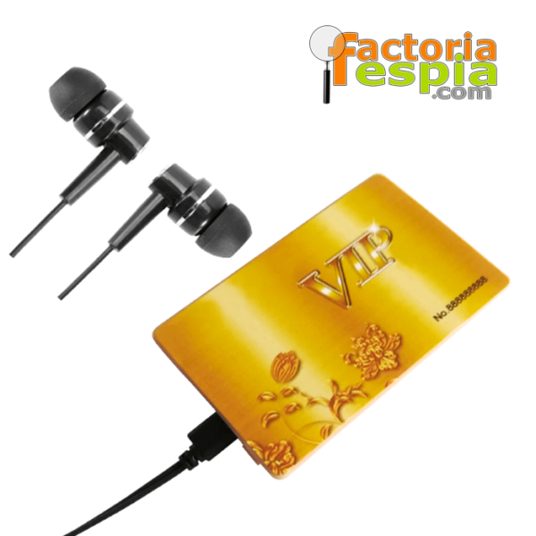 Grabadora de voz Digital, tarjeta VIP con reproductor MP3 a través de auriculares